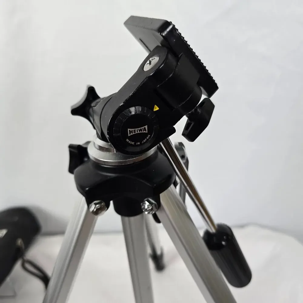 Heiwa Camera Tri-Pod HS-142 Black Silver Adjustable 16